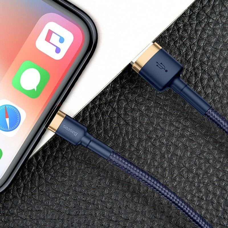 Baseus Cafule Lightning cable 1.5A 2m (Gold+Dark blue)