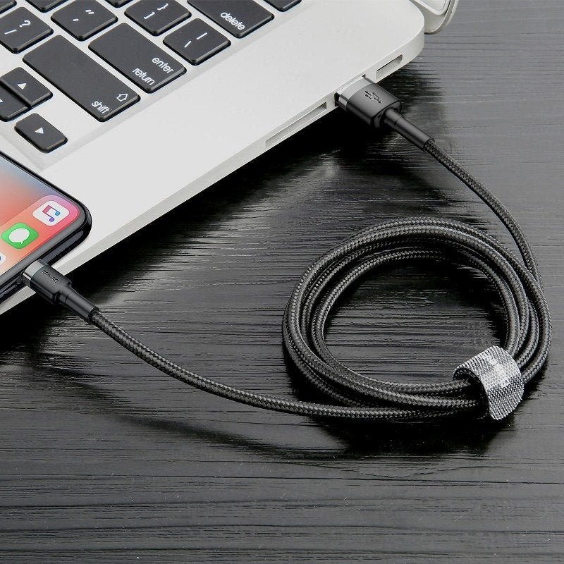 Baseus Cafule USB Lightning Cable 2,4A 1m (Gray+Black)