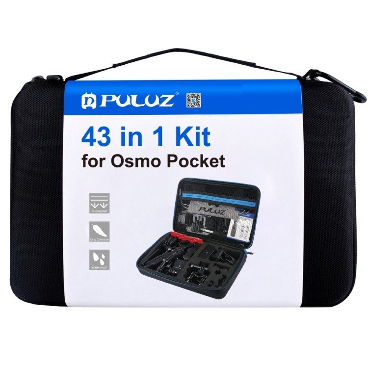 Set of 43 Puluz accessories for sports cameras (including Osmo Action 5 Pro, Ace Pro 2) PKT47