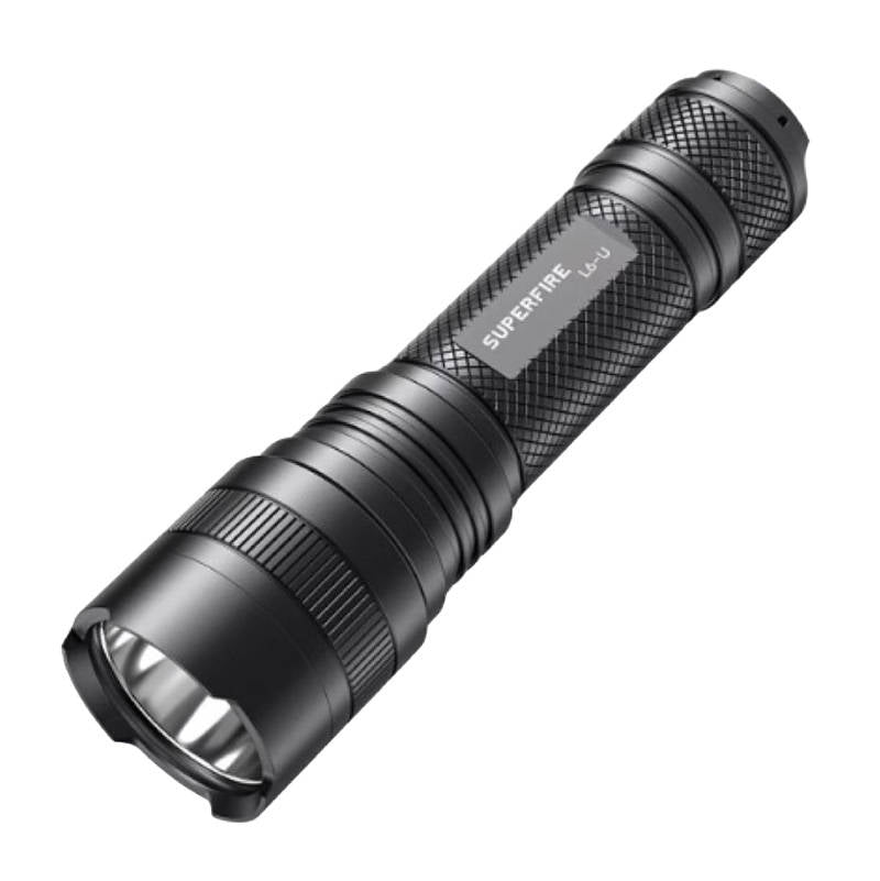 Superfire L6-U flashlight - 1480 lm, 330 m, 5 modes, 20W, USB-C