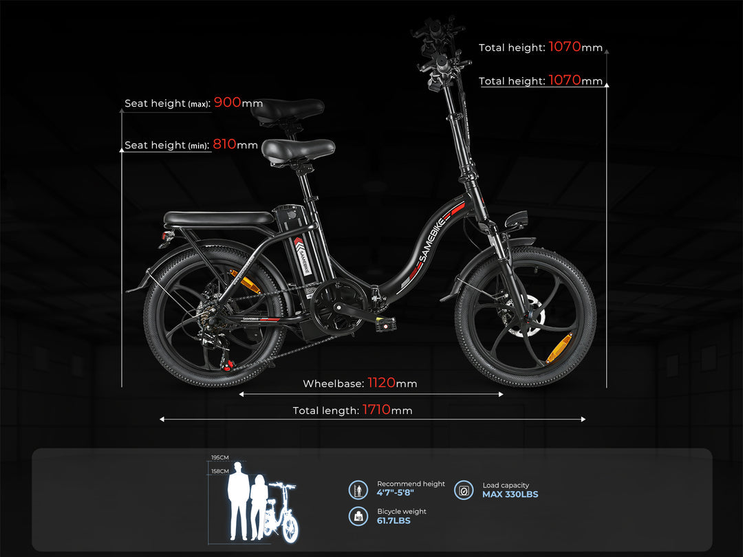 SAMEBIKE CY20 Elektriratas 350W 13Ah