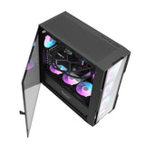 Darkflash DK431 Glass computer case (black) + 4 RGB fans