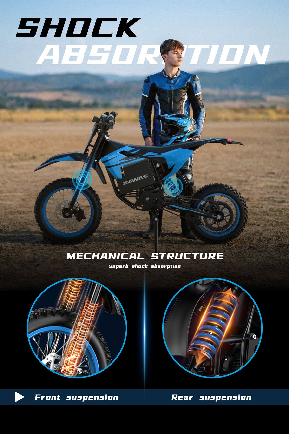 ZAWES S3 elektriline jalgratas OFF-ROAD