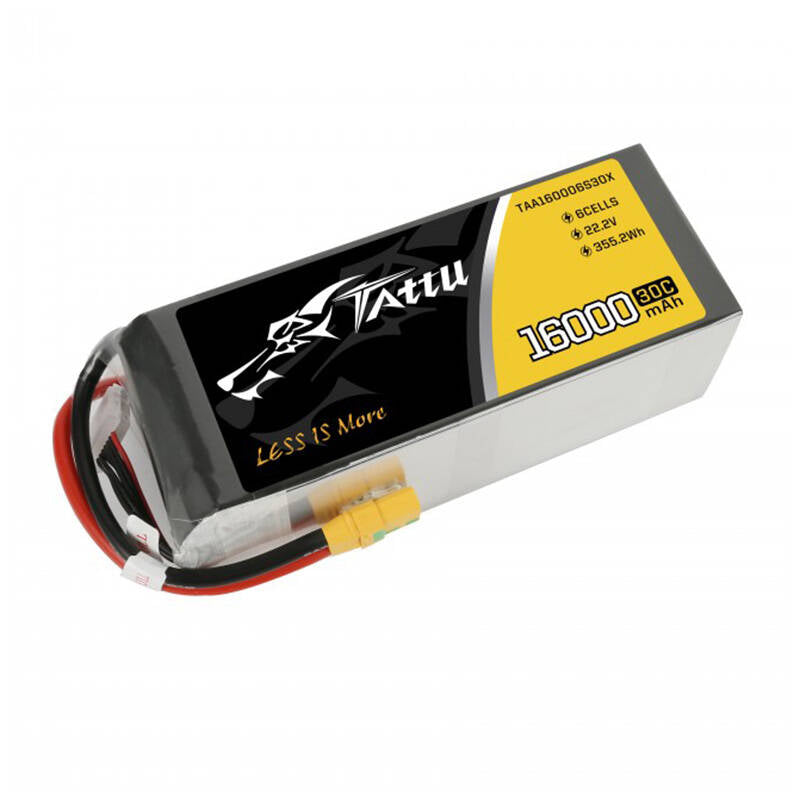 Tattu 16000mAh 22.2V 30C 6S1P LiPo Battery Pack with XT90 Anti-spark Plug