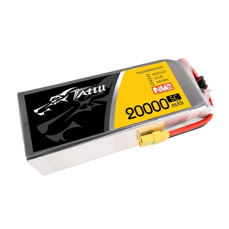 Tattu NMC 20000mAh 22.2V 5C 6S1P Lipo Battery Pack with XT90-S plug
