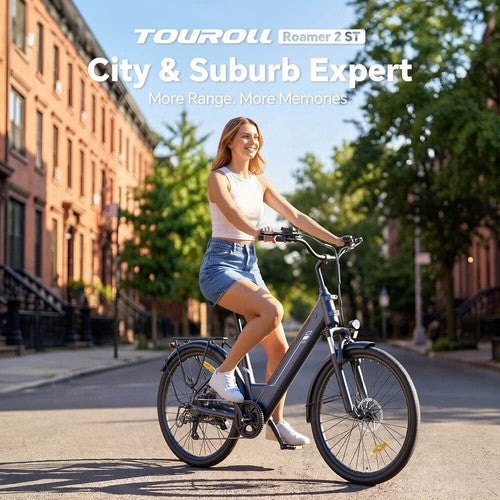 Touroll Roamer 2 ST Step-Thru elektrijalgratas, 250W mootor, 36V 15.6Ah
