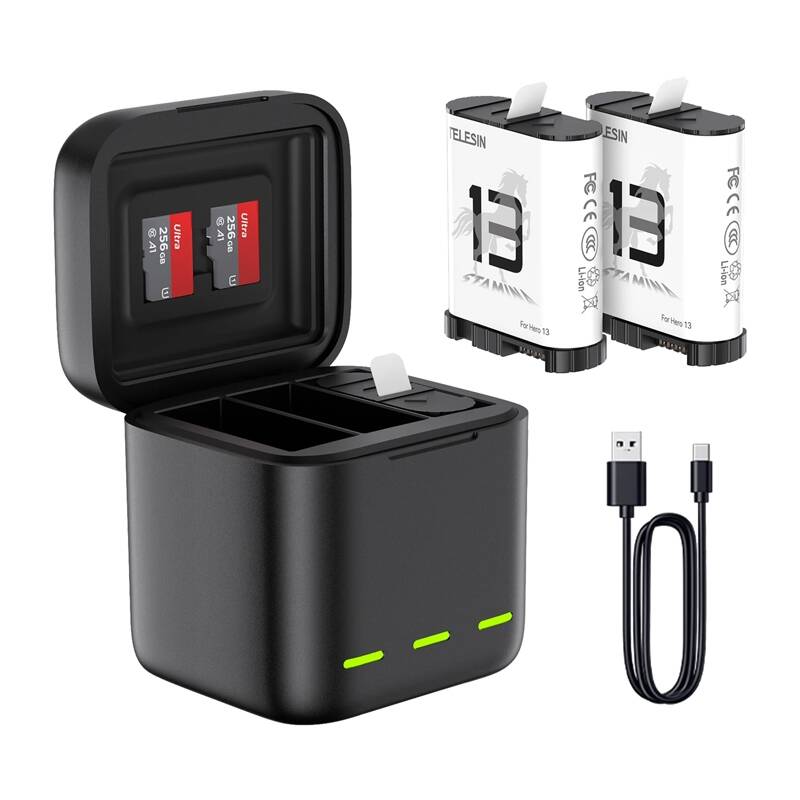 Three-channel battery charger for GoPro Hero 13 Black Telesin (S0-BCG-10-TGP)