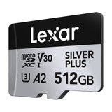 Karta pamięci Lexar High-Performance Silver Plus microSDXC 512GB + adapter
