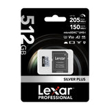 Karta pamięci Lexar High-Performance Silver Plus microSDXC 512GB + adapter