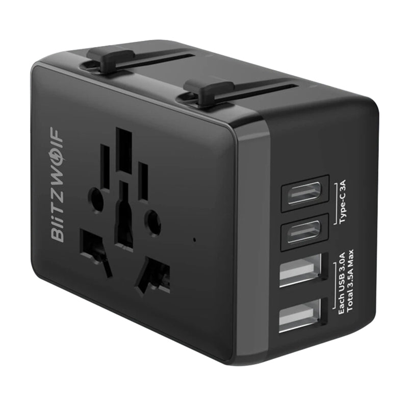 Blitzwolf BW-TA1 4-in-1 Travel Adapter 2xUSB + C + PD 20W