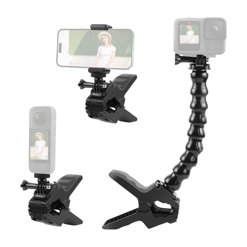 Adjustable mount for sporotome cameras Puluz with clamp