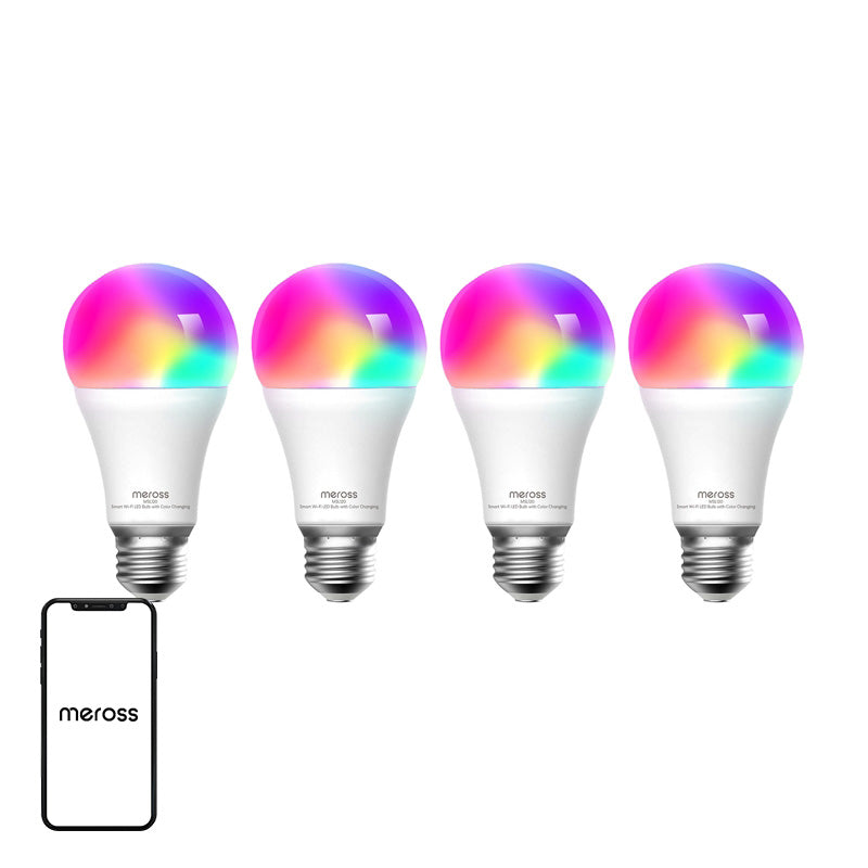 Meross MSL120 WiFi Smart LED Light Bulb (HomeKit) (four-pack)