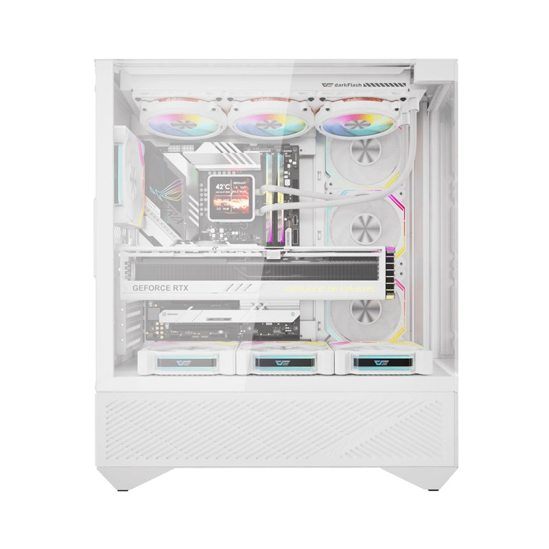 Darkflash DY460 computer case (White) + 4 ARGB fans