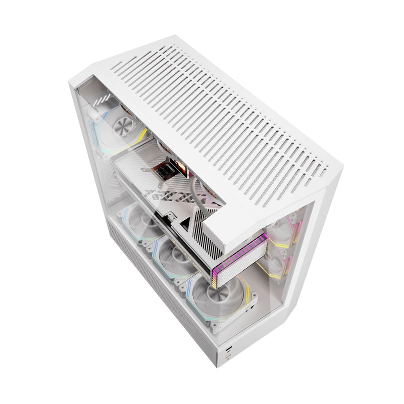 Darkflash DY460 computer case (White) + 4 ARGB fans