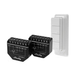 Set of 2 WiFi Shutter Controllers for Blinds/Curtains Shelly Shutter + BLU RC Button 4