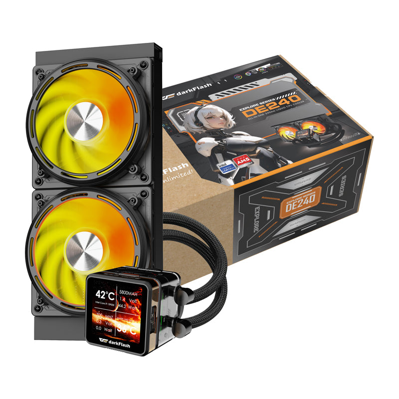 CPU water cooling DE240 (black)