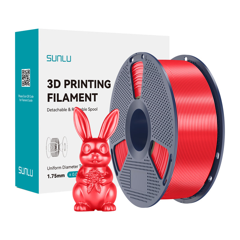 Sunlu PLA+ Silk Filament (Red)