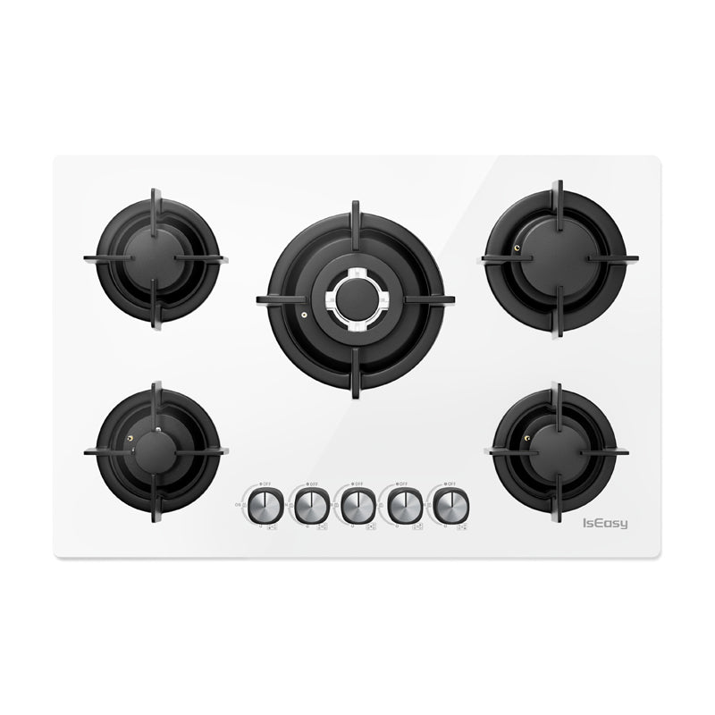 ISEASY MGBG-775 gas hob with 5 burners (white)