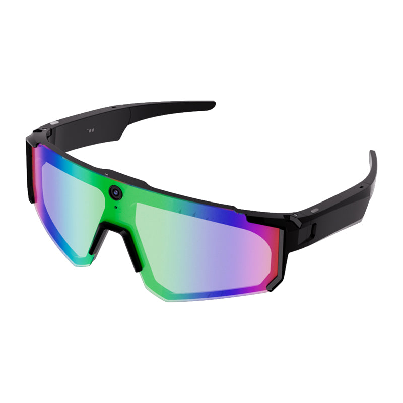 Colmi V06 AI Sports Sunglasses (Black with Blue Lenses)