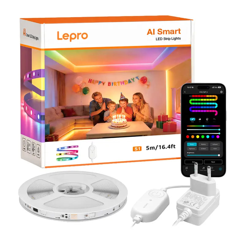 Lepro S1 5m Wi-Fi Bluetooth RGBIC LED Strip
