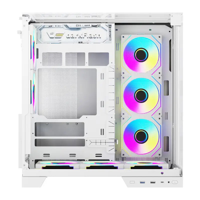 Computer case DarkFlash TH285 PLUS + 8 fans (white)