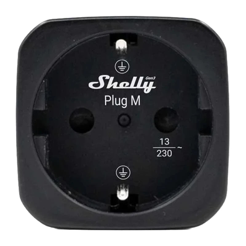 Shelly Plug M Gen3 Smart Outlet (Black)