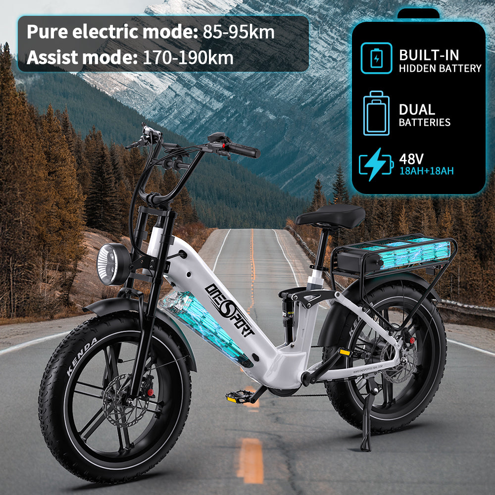 Oneport OT08 Pro täisvedrustusega elektrijalgratas 18Ah 2x