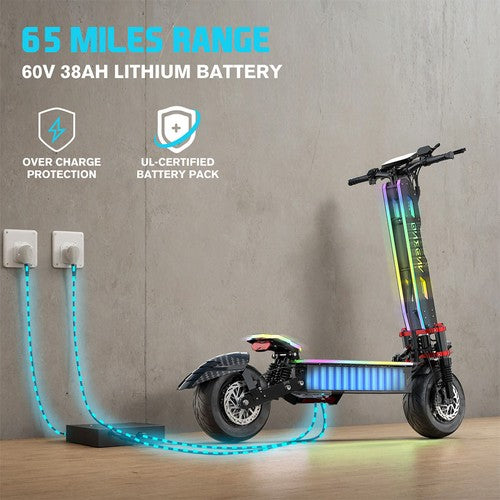 FENGQS GT9 Elektrinis Paspirtukas 3500W*2 Variklis, 60V 38Ah