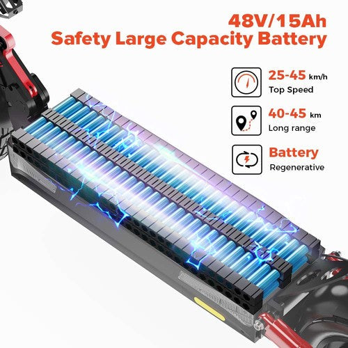 iScooter iX4 elektriline tõukeratas 800W mootor 45km/h 48V 15Ah