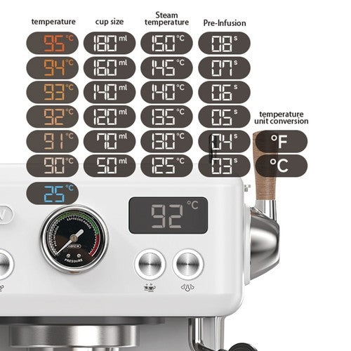 HiBREW H10 PLUS espressomasin, 20-baarine poolautomaatne espressomasin