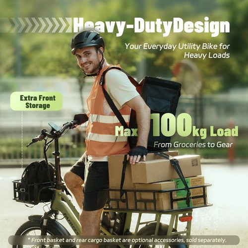 Fafrees FF20 CUV kaubaveo elektriline jalgratas, 250 W mootor, 48 V 24 Ah